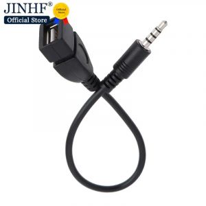 1PC Auto voiture électronique 3.5mm MP3 mâle AUX Audio prise Jack vers USB 2.0 femelle convertisseur