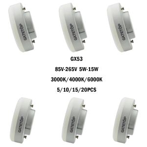 Projecteur LED GX53 pour garde-robe, 5 à 20 pièces, lumière de grille AC85-265V 5W/7W/9W/12W/15W,