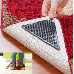4/8 pièces ensemble Triangle lavable tapis pince anti-dérapant réutilisable tapis en caoutchouc