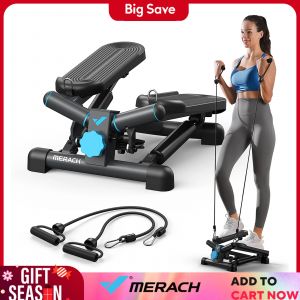 MERACH Stepper 2 en 1 pour la Maison, Mini Stepper Swing Silencieux 150 kg avec Écran LCD, Stepper