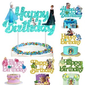 Décoration de gâteau princesse Disney, raiponce emmêlée, aurore, grenouille au jasmin, Tiana, la