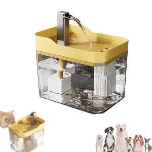 Distributeur automatique de fontaine d'eau potable USB, compteur d'eau vive, bol d'eau pour chat,