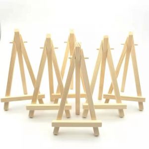 Mini cadre de chevalet en bois, 10 pièces, présentoir triangulaire de bureau, support de carte de
