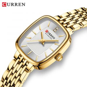 CURREN 9093 mode Quartz femmes montre Simple élégant cadran carré or bracelet en acier inoxydable