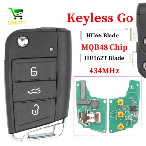 Liberty – clé télécommande de voiture 433MHz, puce MQB48Chip pour VW Seat Golf 7 MK7 Tiguan Touran