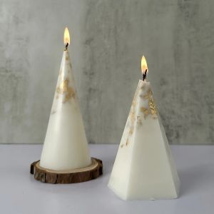 Moule à bougie conique en Silicone, porte-anneau pyramide, présentoir de bijoux, outils de