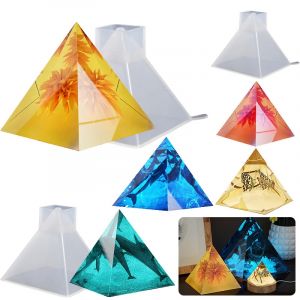 Moulage de moule en Silicone pour bricolage, résine époxy, gypse, pyramide triangulaire, accessoires