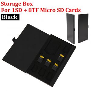 &Eacute;tui pour carte m&eacute;moire 9 en 1 portable 1SD + 8TF Micro SD, bo&icirc;tier de rangement, support de carte