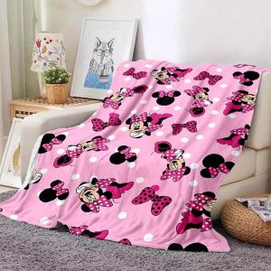 6 tailles chaud doux Disney mignon Minnie couverture personnalis&eacute;e moelleux enfants et adultes