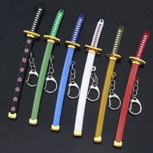 8 Style Mini Roronoa Zoro &eacute;p&eacute;e porte-cl&eacute;s pour hommes boucle porte-outil fourreau Katana sabre