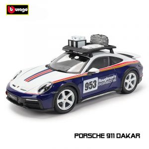 Bburago 1:24 échelle Porsche 911 Dakar Weissach alliage voiture de course alliage véhicule de luxe