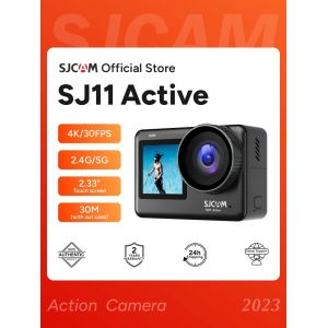 SJCAM phare SJ11 caméra d'action active 4K 2.33 "écran tactile étanche 5G WiFi HDR actif caméra