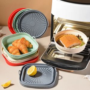 Reusable Airfryer Pan Liner accessoires Silicone friteuses à Air four plateau de cuisson Pizza
