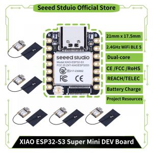 Mini cartes de d&eacute;veloppement ESP32S3 Seeed Studio XIAO esp32s3 - Wi-Fi 2,4 GHz, BLE 5.0, double