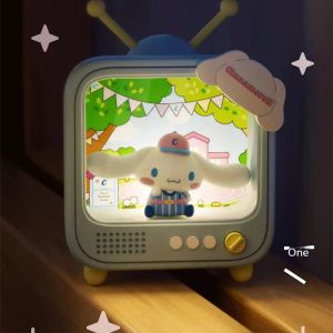 Kawaii Sanrio Hello Kitty poupée Kuromi figurine Anime jouets bureau lumineux ornement gâteau