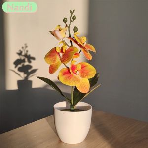 Bonsaï simulé papillon orchidée artificielle plante en pot bureau Table à manger maison bureau Vase