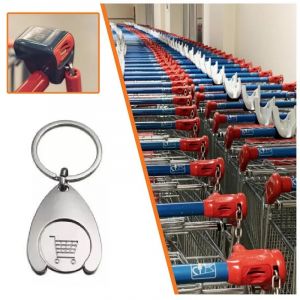 23MM un Euros Europe métal chariot à provisions porte-monnaie porte-clés chariots portables jeton