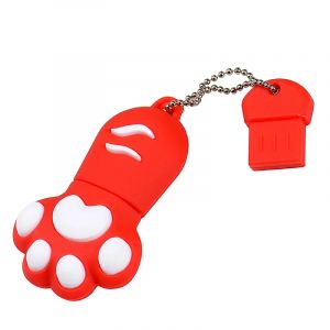 JASTER-Cl&eacute; USB color&eacute;e en forme de patte de chat, disponible en 8 Go, 16 Go, 32 Go, 64 Go, marron,