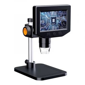 Microscope num&eacute;rique LCD 4.3 pouces, 1080P, 50-1000x, pi&egrave;ce de monnaie, Zoom, cam&eacute;ra st&eacute;r&eacute;o pour