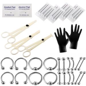 Kit de pince de piercing corporel professionnel, gants de serrage, oreille, 147 us, antarctique,