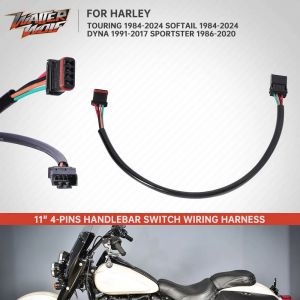 Câble d'extension de câblage de guidon, pour Harley Softail Touring Fat Bob Low Rider Breakout FXBB