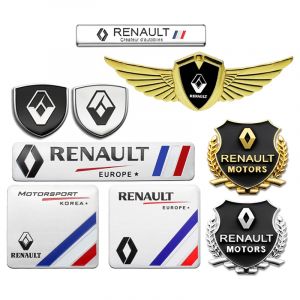 Autocollant 3D en métal et aluminium pour coffre de voiture, autocollant pour Renault Clio 4 Megane