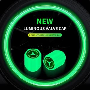 Bouchons lumineux de tige de Valve de pneu de voiture, décor Fluorescent pour Mercedes Benz B/C/E/S