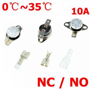 Interrupteur de Thermostat 0C 5C 10C 15C 20C 30C 35C DegC 10A NC, normalement ferm&eacute;, capteur