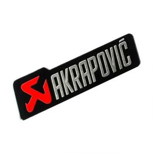 Autocollants de Moto en aluminium 3D, d&eacute;calcomanies pour silencieux d'&eacute;chappement Akrapovic,