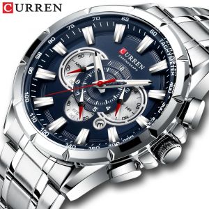 CURREN nouveau chronographe de Sport décontracté montres pour hommes bracelet en acier inoxydable