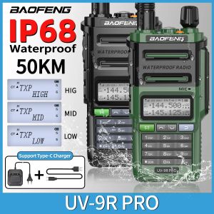 Baofeng UV-9R Pro V2 V1 talkie-walkie IP68 étanche double bande type-c longue portée mise à niveau