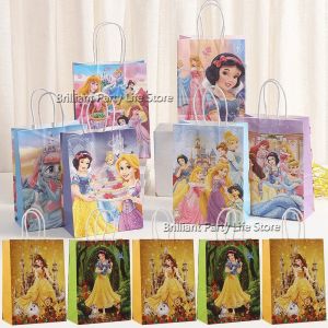 Bo&icirc;te &agrave; bonbons en papier Disney Six princesse, d&eacute;cor de f&ecirc;te d'anniversaire pour enfants,