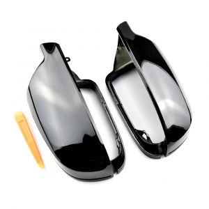 Couvercle latéral noir brillant pour rétroviseur ABS, 2 pièces, capuchon B8.5 pour Audi A3 8P A4 A5