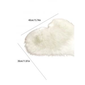 Tapis moelleux en forme de cœur, petite taille 30x40cm, en fausse laine, coussin de canapé, salon,