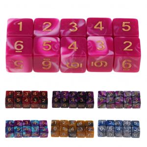 Jeu de dés à 6 faces, 16mm, pour jeux de société/enseignement des mathématiques, accessoires de