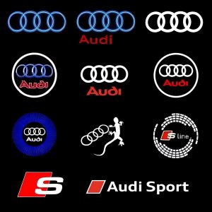 2x Led porte de voiture Logo emblème fantôme ombre lumière de bienvenue pour AUDI Sline Quattro A3