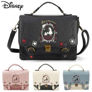 Disney-Alice au Pays des Merveilles PU Initiated Cartoon Bag, Alice Kingsleigh, Lolita Handbag,