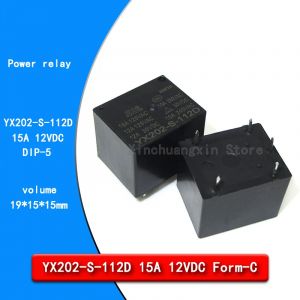 Original 2 pcs/lot relais de puissance YX202-S-112D 15A DC12V DIP5 cuiseur à riz chauffe-eau