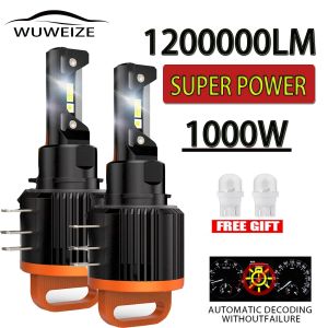 WUWEIZE-Ampoule LED H15 Canbus 1000W 12V 24V, feux de route et feux de jour pour BMW Mercedes Audi