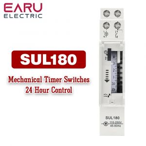 SUL180 15 Minutes minuterie mécanique 24 heures Programmable Din Rail minuterie interrupteur relais