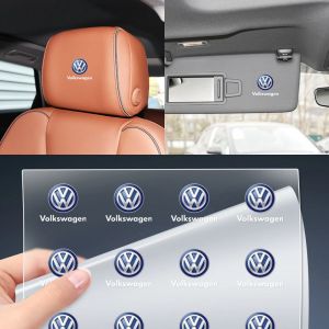 Autocollant 3D en métal pour intérieur de volant de voiture, pour VW Volkswagen CC Polo 6R Golf 4 5