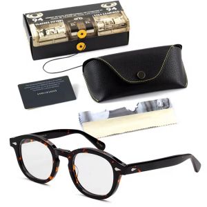 Lunettes de style Johnny Depp pour hommes, monture de lunettes, lentille transparente, marque de