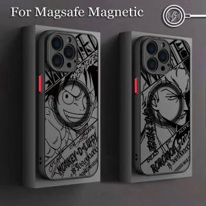 Coque de téléphone Anime Luffile Zoros Pieces, coque arrière magnétique pour Samsung Galaxy S25 S24