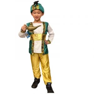 Costume de Cosplay du Prince Aladdin arabe indien pour enfants, ensemble de génie avec lampe,
