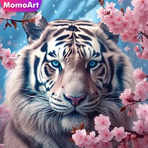 MomoArt bricolage diamant peinture tigre Animal broderie fleur plein carré rond mosaïque ensemble