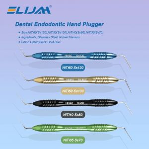 Plugger à main endodontique dentaire, remplisseur de gutta percha, remplissage de canal radiculaire