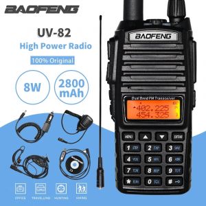 Baofeng – walkie-talkie UV-82 haute puissance 5W/8W, émetteur-récepteur Fm double bande Uv82