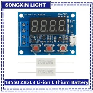 SAMIROB 1.2V 12V 18650 ZB2L3 Li-ion testeur de capacité de batterie au Lithium + résistance