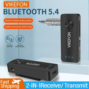 VIELLFON-&Eacute;metteur-r&eacute;cepteur audio Bluetooth 5.4, 2 en 1, adaptateur de casque d'avion AUX 3.5mm,
