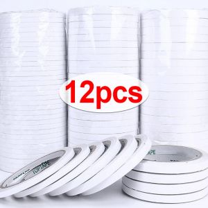 Rouleau de ruban adh&eacute;sif Double face Ultra-fin, 8 m/rouleau, Super adh&eacute;sif blanc solide, bandes